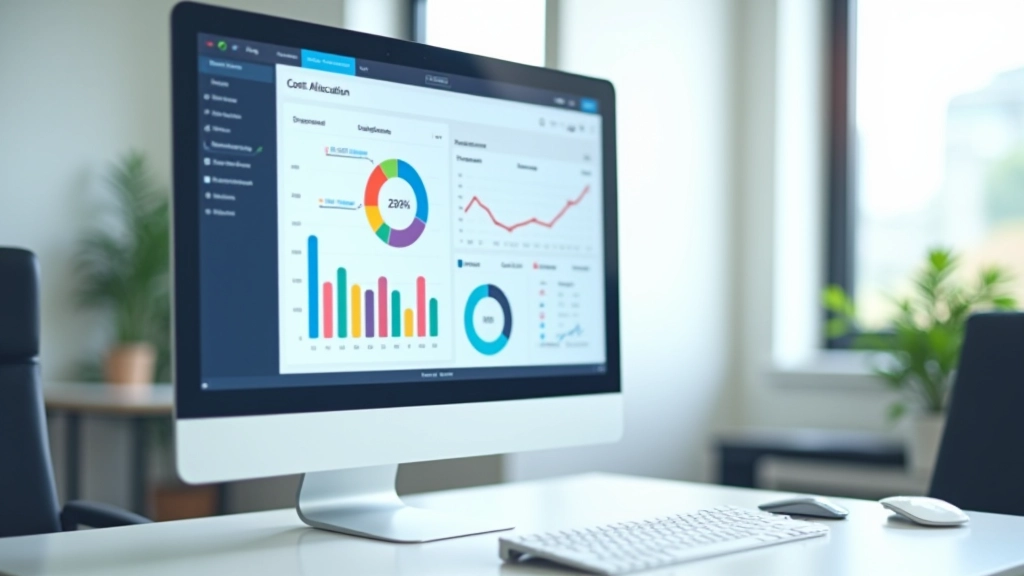 Finance dashboard showing cost allocation breakdown with three different calculation methods displayed in separate columns