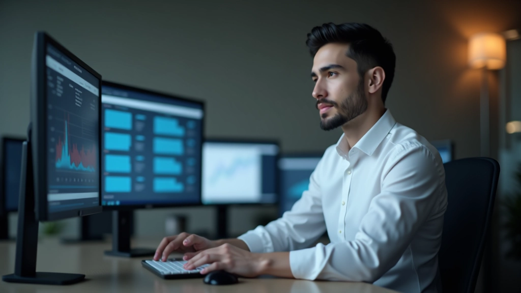 Accountant analyzing cost allocation spreadsheet with different colored sections representing various cost categories