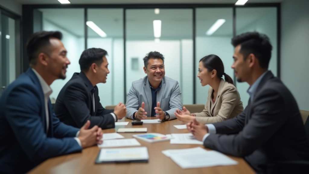 Business team collaborating on cost management and financial strategy in modern office