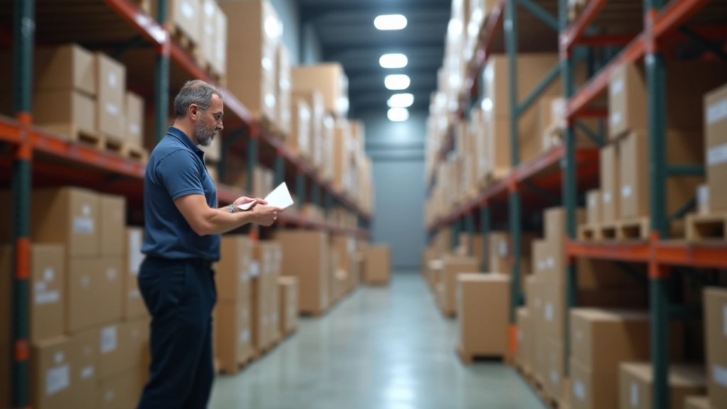 Supply chain logistics diagram showing supplier connections, inventory management, and distribution network optimization